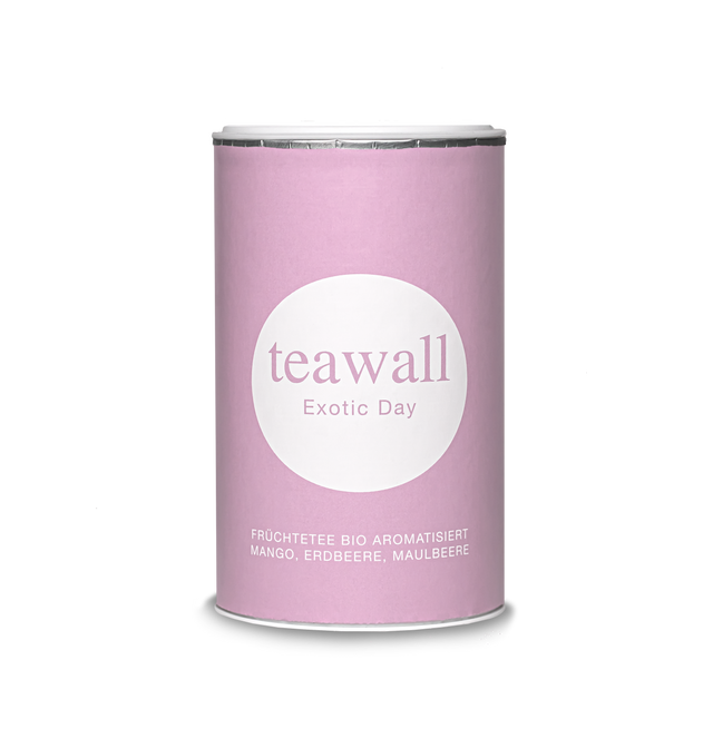 teawall Exotic Day Bio - Früchtetee Bio aromatisiert Mango, Erdbeere, Maulbeere