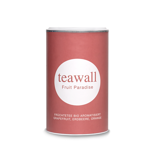 teawall Fruit Paradise Bio - Früchtetee Bio aromatisiert Grapefruit, Erdbeere, Orange